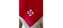 Bandana en tissu croix basque brodé fait main MIXTE