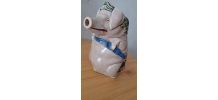 Pichet en faïence  barbotine " Le cochon  au jambon" H=23 cm