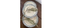 Assiettes creuses terre de fer Salins modele Provence.
