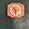 Horloge vintage pendule murale silencieuse Rose étoile orang