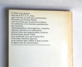 Etre communiste en URSS sous Staline. Nicolas Werth. 