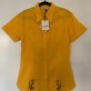 Chemise JC de Castelbajac manches courtes jaunes rétro 