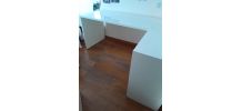 Ensemble bureau angle laque blanc tout Ebene