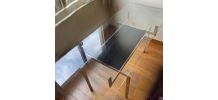 Bureau Art Deco Verre et Ebene Macassar