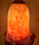 lampe bronze abat jour pate de verre signé eross de france n