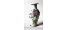 Vase décoratif vintage asiatique Chine. Joli décor fleuri - 