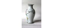 Vase décoratif vintage asiatique Chine. Joli décor fleuri - 