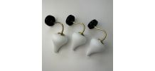  LOT 3 ANCIENNES APPLIQUES EN OPALINE VINTAGE