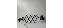 ANCIENNE LAMPE APPLIQUE ACCORDEON « KAISER IDELL » BAUHAUS