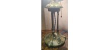 Lampe ancienne regule patiné bronze art nouveau   abat jour 