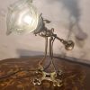  lampe a bascule laiton avec tulipe verre art nouveau loeste
