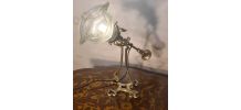  lampe a bascule laiton avec tulipe verre art nouveau loeste
