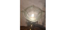  lampe a bascule laiton avec tulipe verre art nouveau loeste