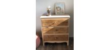 Commode vintage année 50 rose tendre