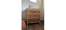 Commode vintage année 50 rose tendre
