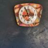 Horloge vintage pendule murale silencieuse "Fleurs vintage"