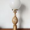 Grande lampe oeuf onyx et opaline 60 cm 