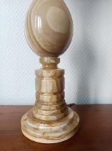 Grande lampe oeuf onyx et opaline 60 cm 