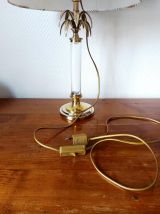 Lampe plexiglas palmier style Maison Charles 