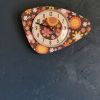 Horloge vintage pendule murale silencieuse "Fleurs"