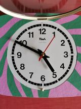Horloge vintage pendule murale silencieuse "Rose vert"