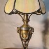 lampe bronze a tete de bouc 19eme  douille a tirette et supo
