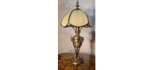 lampe bronze a tete de bouc 19eme  douille a tirette et supo