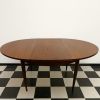 Table ronde extensible scandinave vers 1960 