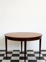 Table ronde extensible scandinave vers 1960 
