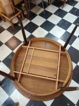 Table ronde extensible scandinave vers 1960 