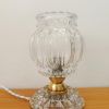 Lampe à poser verre et laiton art déco 