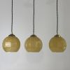 LOT 3 ANCIENNES SUSPENSIONS AMBREES VINTAGES