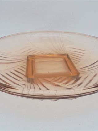  Plat art déco rose
