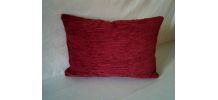 Coussin en tissu velours bordeaux 
