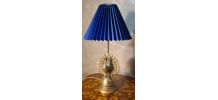lampe paon acier et laiton style art nouveau,40x22 