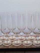  Série de 12 flûtes à champagne 