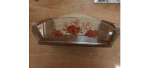 Corbeille vintage bois/verre peint