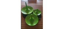 Plats de service plastique vert (lot de 3 empilables)