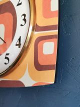 Horloge vintage pendule murale silencieuse "Japy seventies"