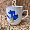 Mug grande tasse fleur bleue 