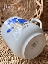 Mug grande tasse fleur bleue 