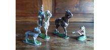 Lot de figurines en aluminium Quiralu (années 50)