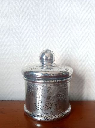 Bonbonnière vintage en verre églomisé 
