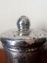 Bonbonnière vintage en verre églomisé 