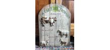 Panneau en bois Country corner "La carte des fromages"