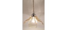  Suspension en verre or 