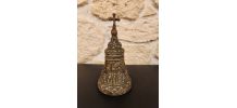 Cloche ancienne en bronze – Objet rare à décor religieux
