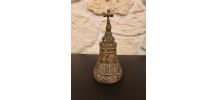 Cloche ancienne en bronze – Objet rare à décor religieux