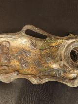 Encrier ancien signé Robert Elias – Laiton – Objet rare XIXᵉ