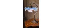 lampe en fontes d aciers et laitons 41x26 abats jours verres